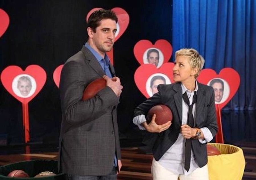Aaron Rodgers's "Celebrity Crush" Is Ellen DeGeneres