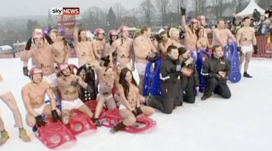 The Naked Sledding Contest Was Just Held In Germany (NSFW)
