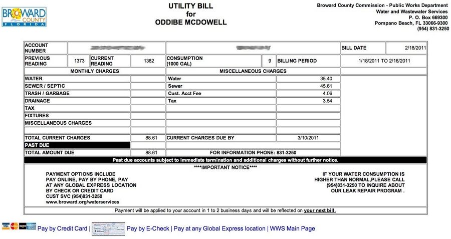 Breaking: Oddibe McDowell&#39;s Water Bill Is $88.61 This Month