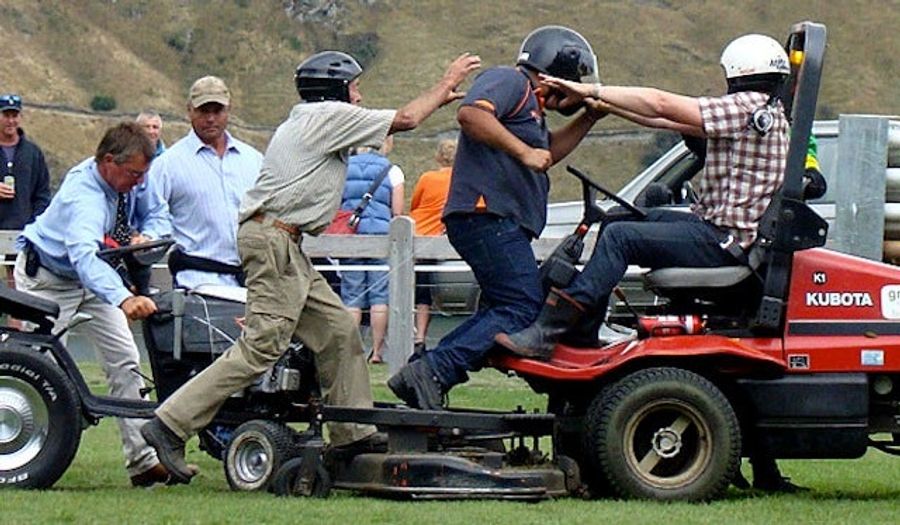 As If Lawnmower Races Weren't Thrilling Enough