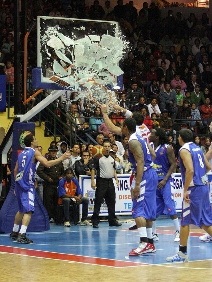 When Large Dunking Man Meets Poorly Made Backboard