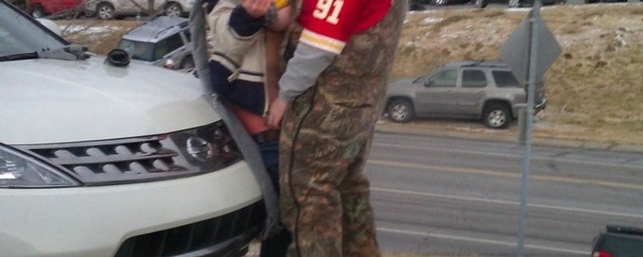 Poor Lady Chiefs Fan Caught With Her Boobs Out After Post-Playoff Pity Hump (NSFW) (UPDATE)
