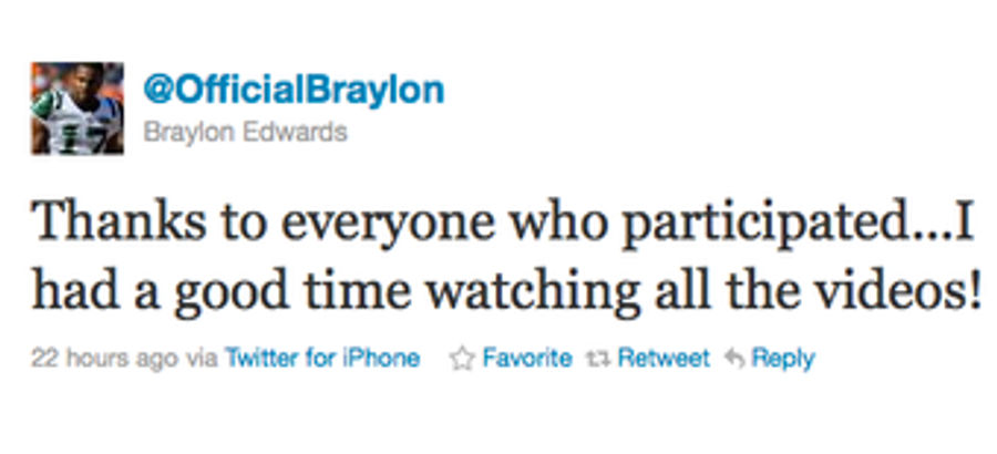 Braylon Edwards Issues Award For Best Rex Ryan Impersonator Doing The Dougie