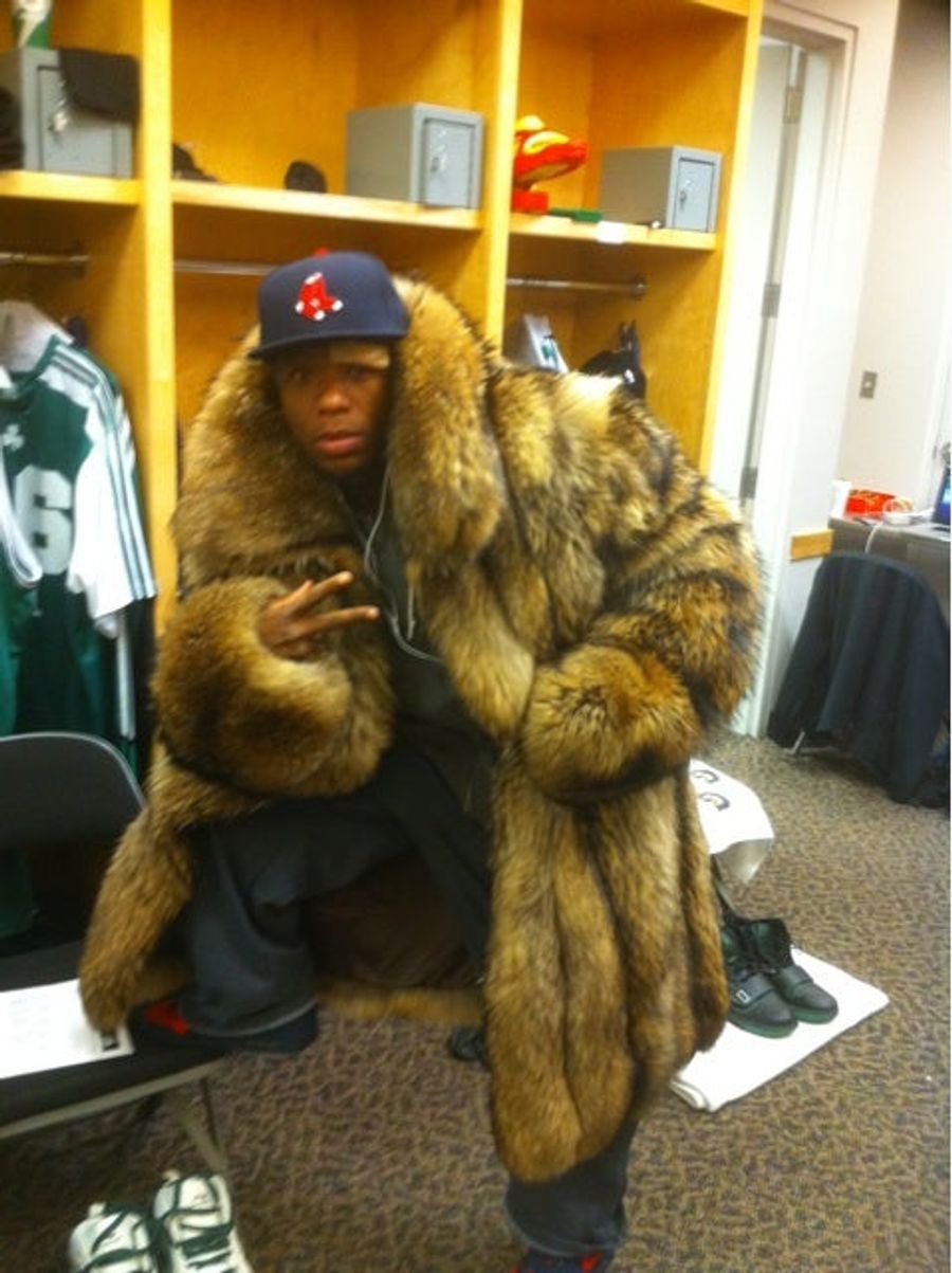 A Mink Stole Is Full-Length On Nate Robinson