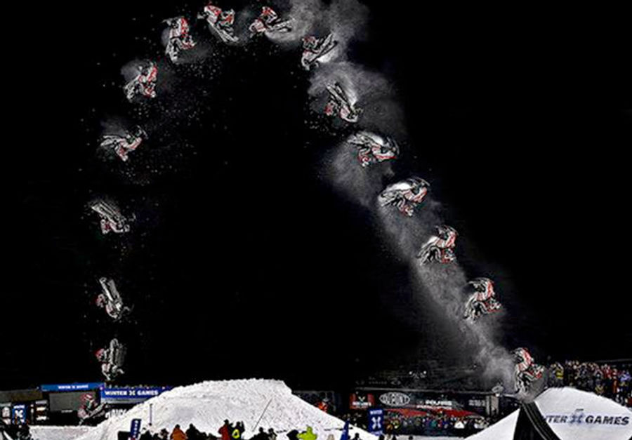 &quot;No Limits&quot; Snowmobile-Jump Record Attempt Limited By Snowmobile-Jump Injury
