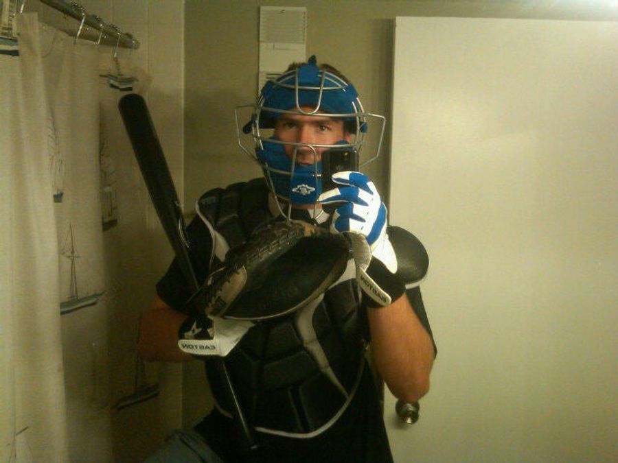 Finally, An Athlete Wears Protection In Self-Taken Bathroom Photo