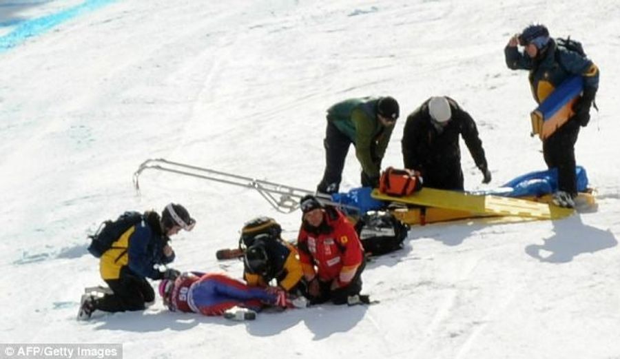 British "Glamour Girl" Skier Experiences The Agony Of Bone-Breaking Defeat