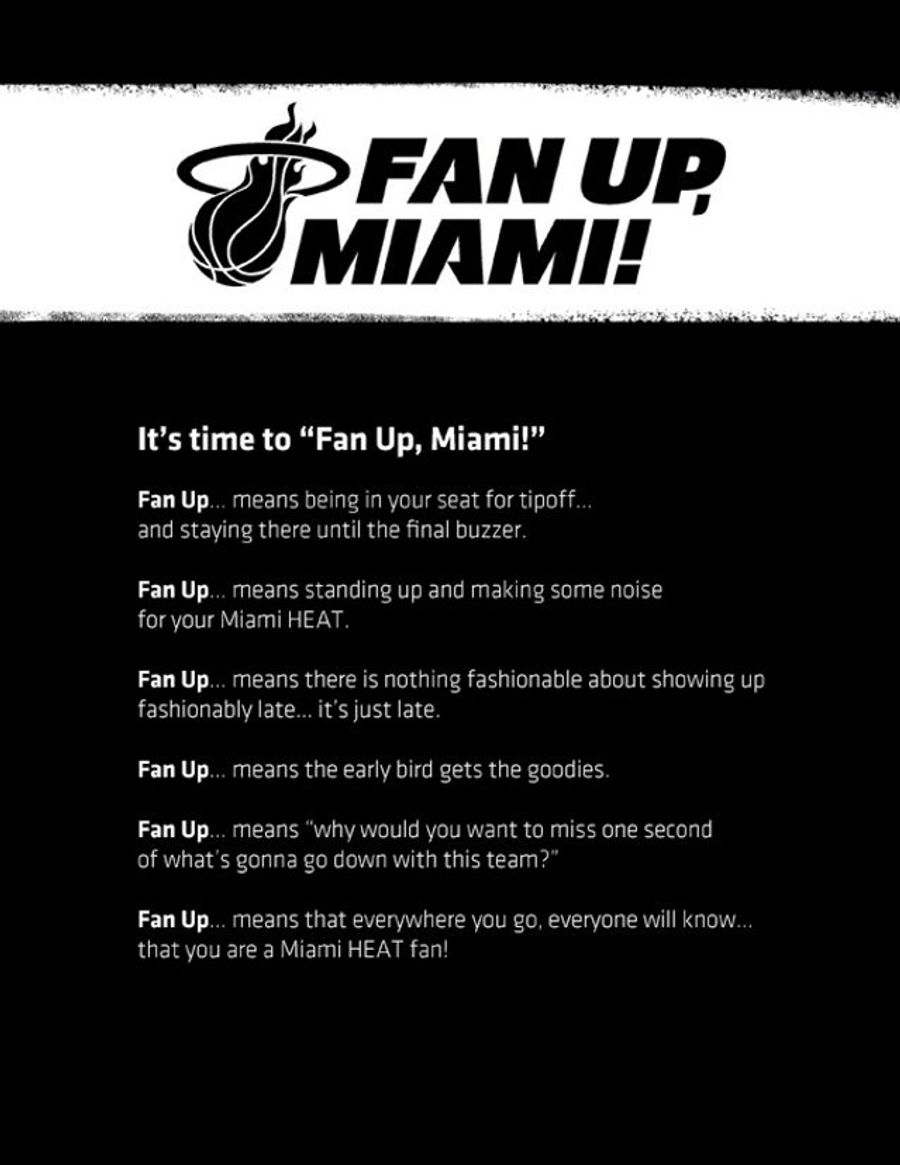 Heat Strokes, Game 10: Miami Teaches Its Pitiful Fans How To Cheer