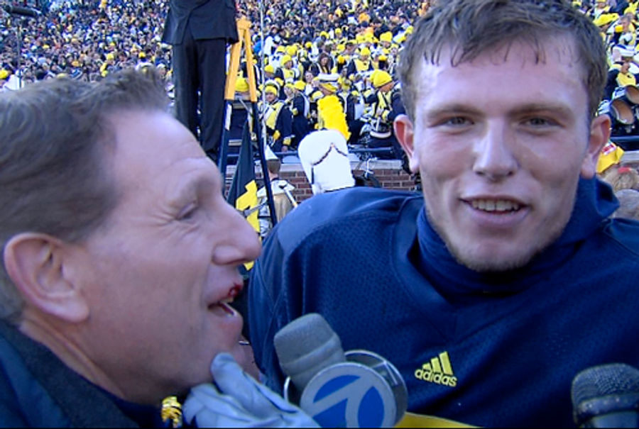 Michigan QB Tate Forcier Tries To Kill Reporter Moments Before Post-Game Interview