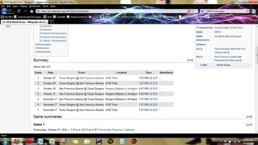 Wikipedia's World Series Schedule Turned Into A Homo And/Or Facial-Hair Joke