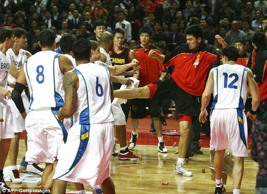 Chinese National Basketball Team Karate-Kicks Brazil Off Court In International Friendly
