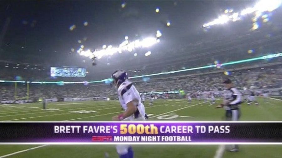 Last Night&#39;s Winner: The Guy At ESPN Who Decided This Brett Favre Graphic Was A Good Idea