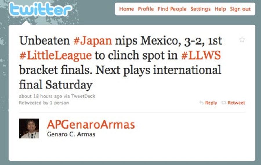 AP Correspondent Becomes Inadvertent Racist In Little League Tweet