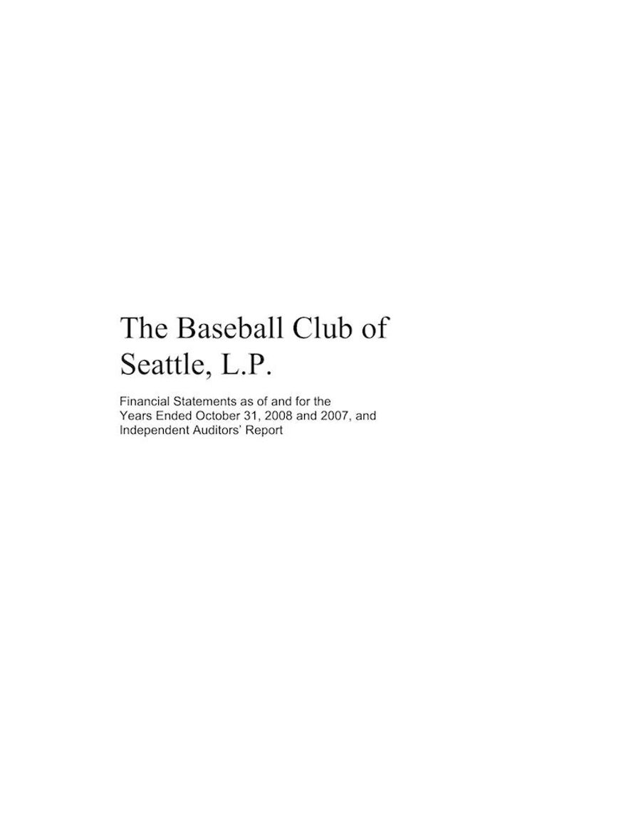 Seattle Mariners Financial Documents