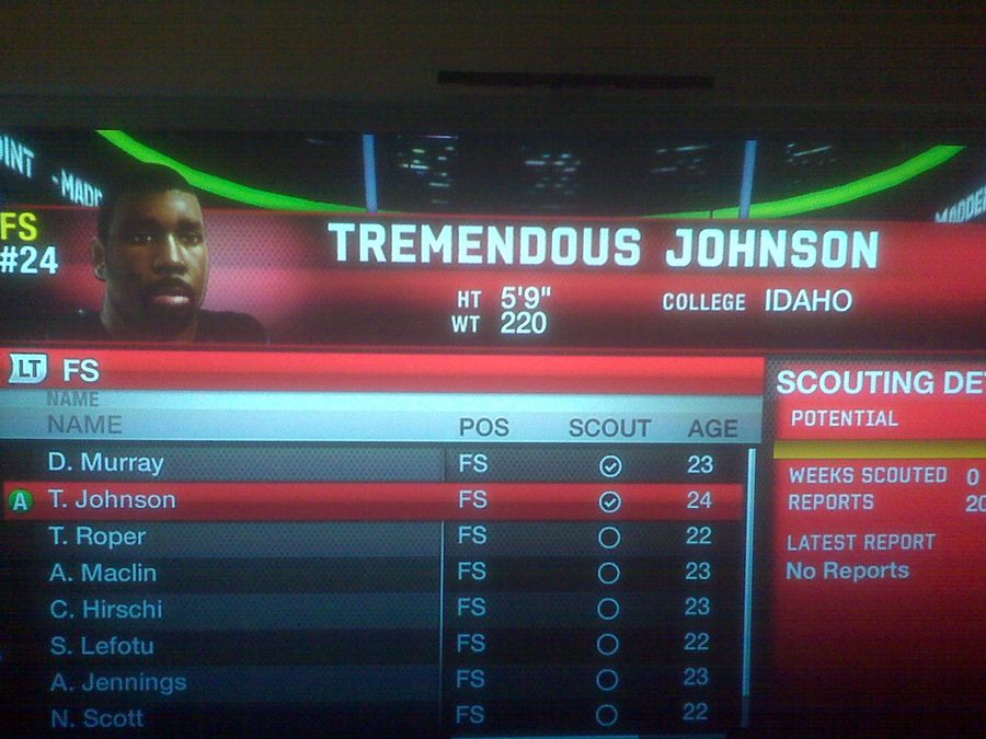 Tremendous Johnson's Long Hard Road To Madden