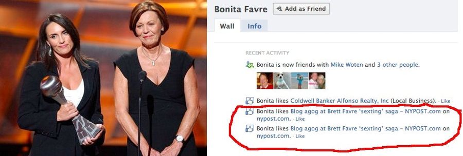 Brett Favre's Mom Likes The Story About His Sexting Habits