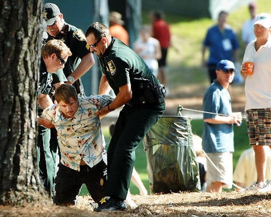 Drunk Golf Fan Taunts Tiger, Gets Tasered At The Players Championship