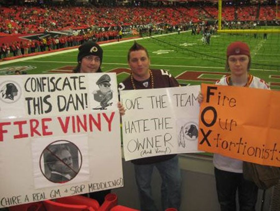 Desperate Redskins Fans Export Angry Sign Holding Jobs