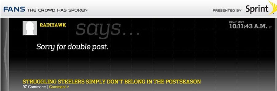 NFL.com Gives The Fans A (Stupid, Racist) Voice