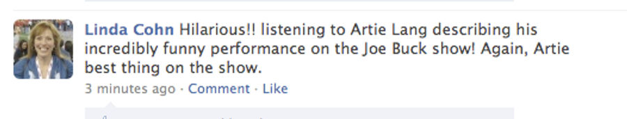 Well, Artie Lange Has One Fan In The Sports Media That Still Loves Him