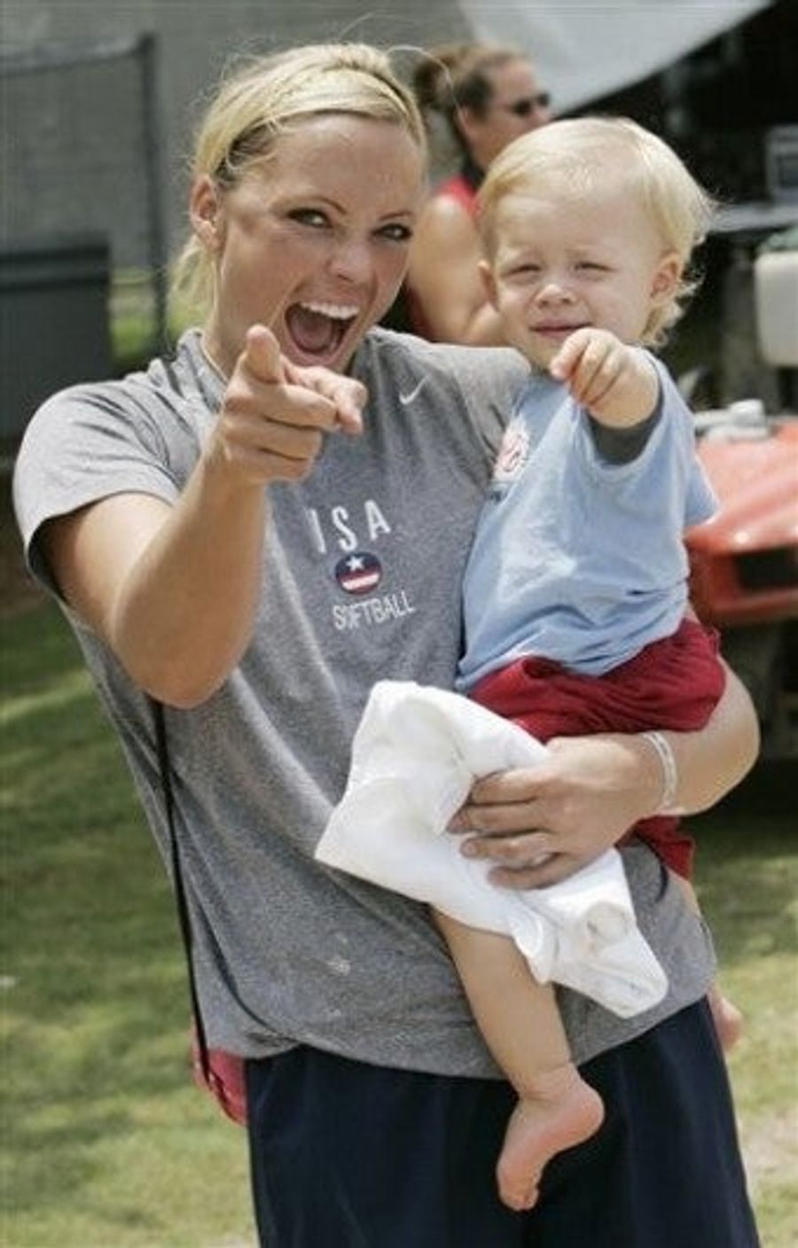 Jennie Finch's Son Being Groomed For A Life Of Separation Anxiety And Ass-Kickings