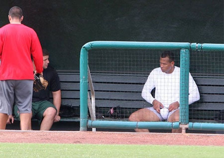 Alex Rodriguez Fields Some Ground Balls