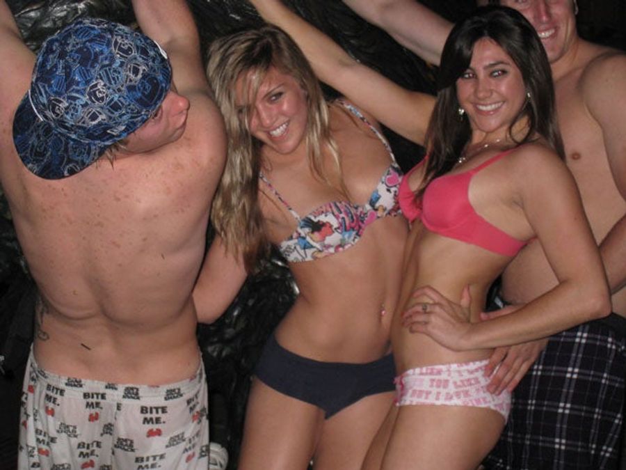 Anarchy At The UCLA Undie Run As Girls Seen Kissing Other Girls