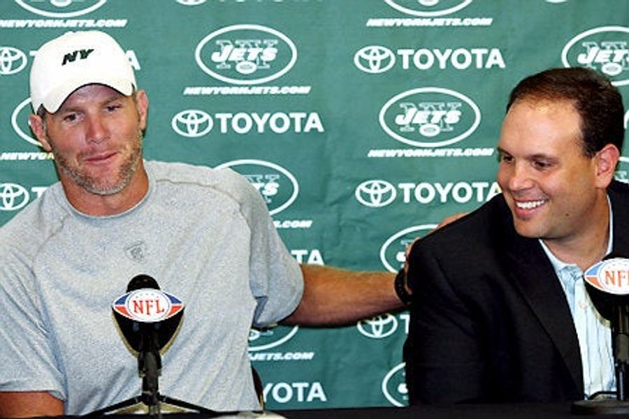 Brett Favre And Jets GM Mike Tannenbaum's Broseph Love Is Boundless and Obscenity-Laden