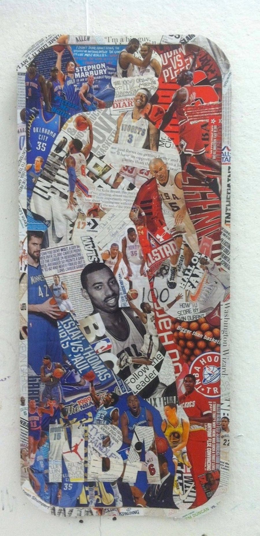 Someone Made An NBA Logo Collage Out Of Old Basketball Magazines