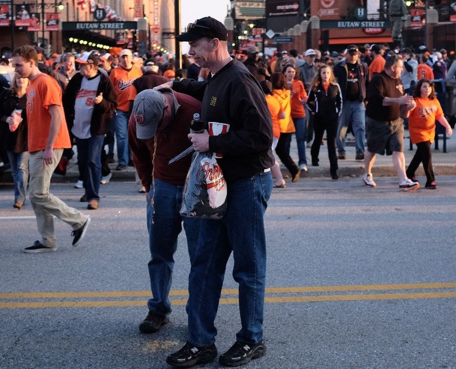 This Is The Best Photo You'll Ever See Of A Nats Fan Puking On His Friend's Shoe