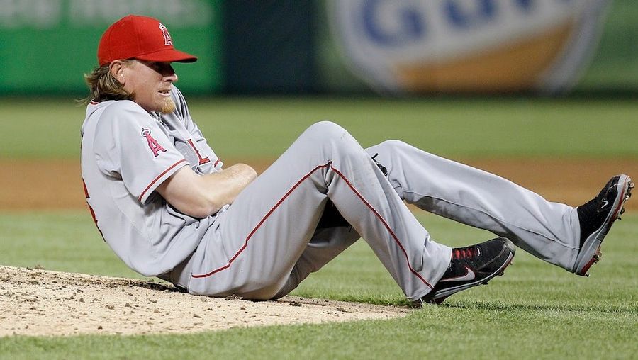 Jered Weaver Broke His Elbow In A Really Crappy Way