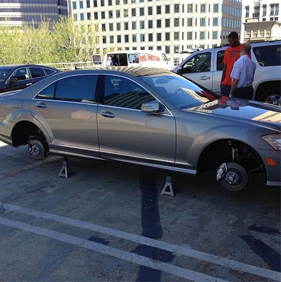 The Warriors Hazed Rookie Festus Ezeli By Removing His Car's Tires