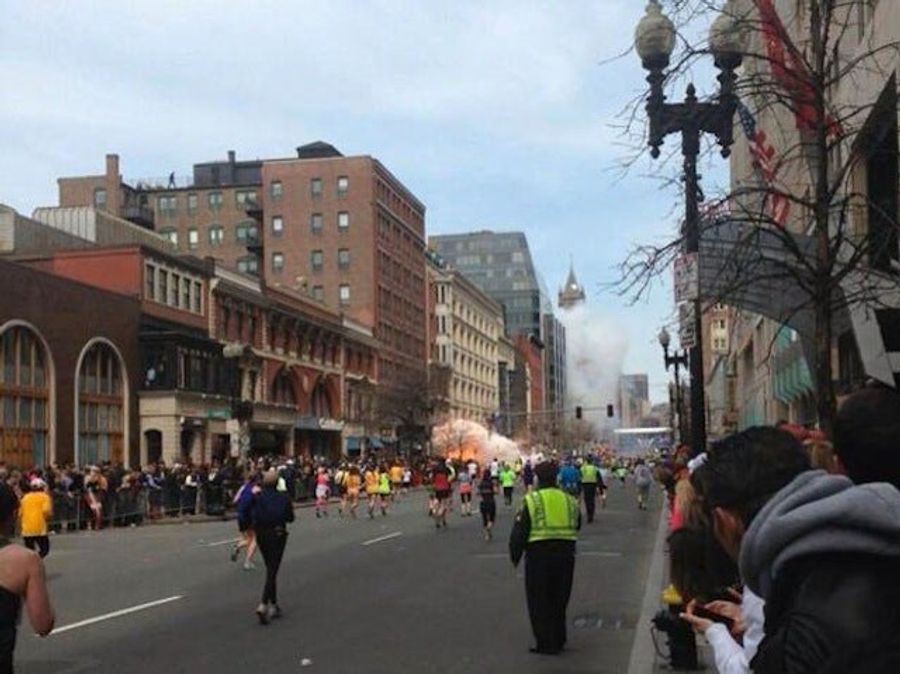 Woman Records Explosion As She Approaches The Boston Finish Line