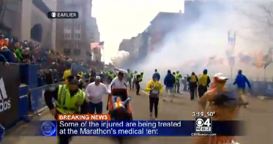 Here's Video Of The Moment The Boston Marathon Bombs Exploded