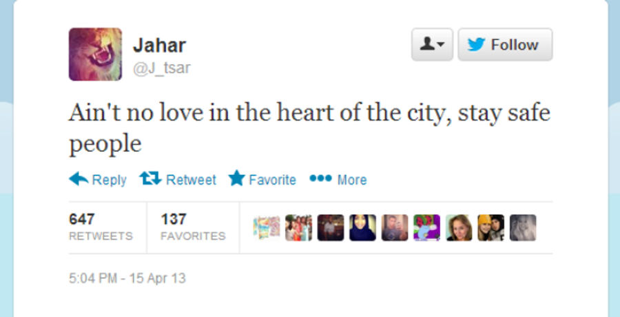 This Is Dzhokhar Tsarnaev's Twitter Account