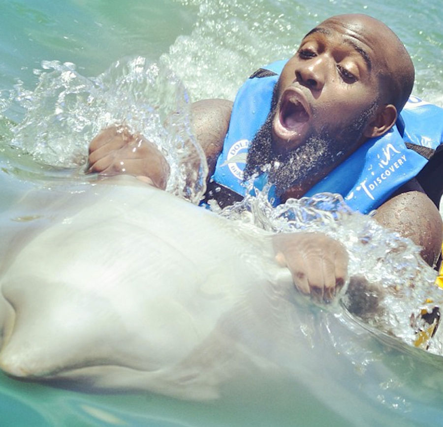 Raptors Forward Quincy Acy Went For A Dolphin Ride