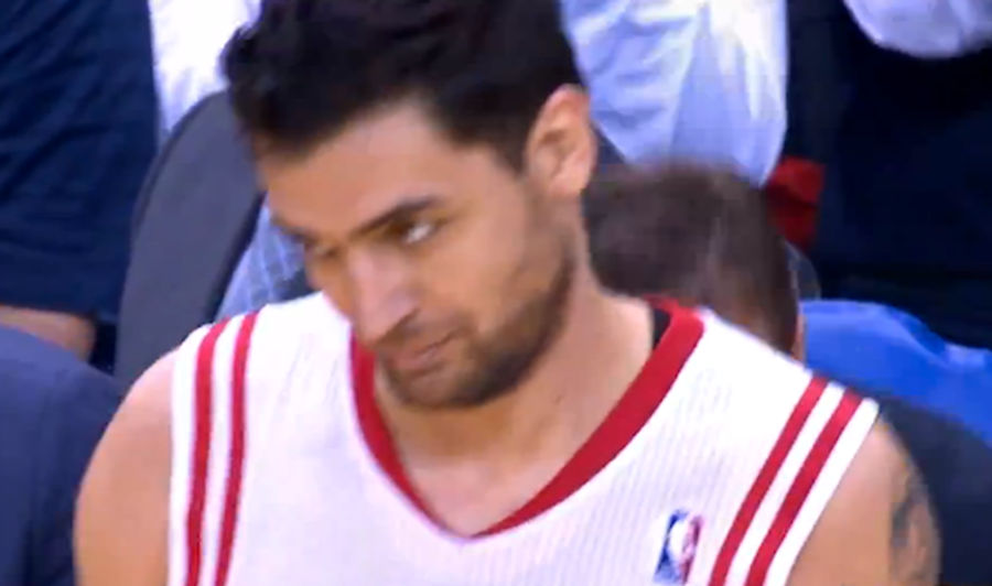 Carlos Delfino Dunks All Over Kevin Durant