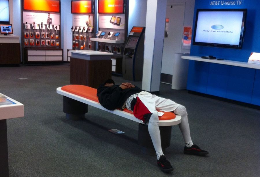 Titus Young Will Take A Nap In Your AT&T Store