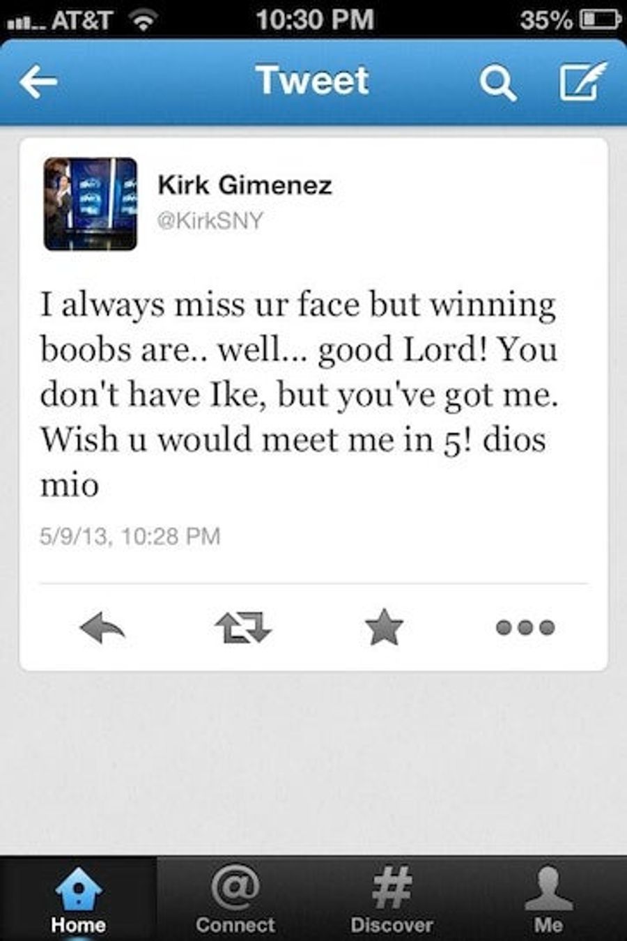 SNY Anchor Kirk Gimenez: All About The Twitter Boobs