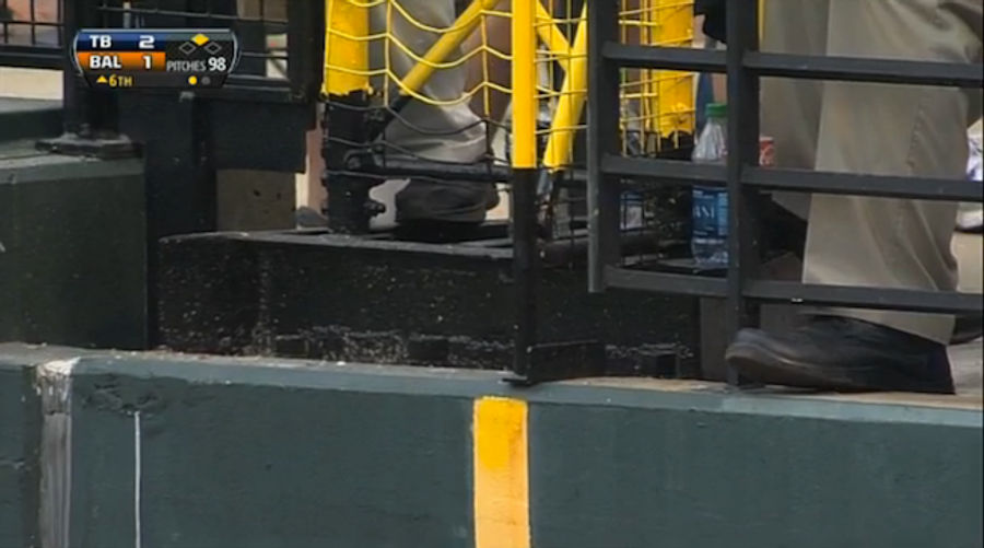 Buck Showalter Argued That A Double Should Have Been A Foul Ball. After Review, Umps Called It A Home Run.