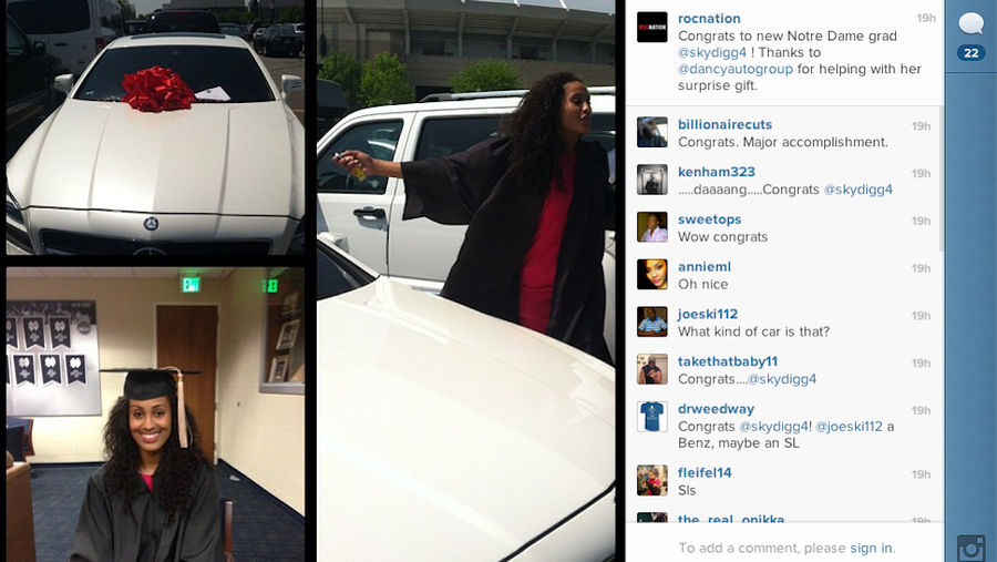 Skylar Diggins Got A Mercedes From Jay-Z's Sports Agency