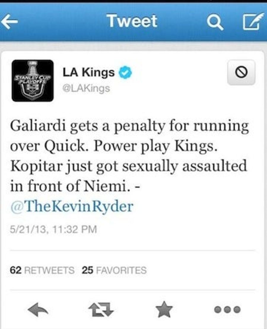 LA Kings Tweet Out Rape Joke [UPDATE]