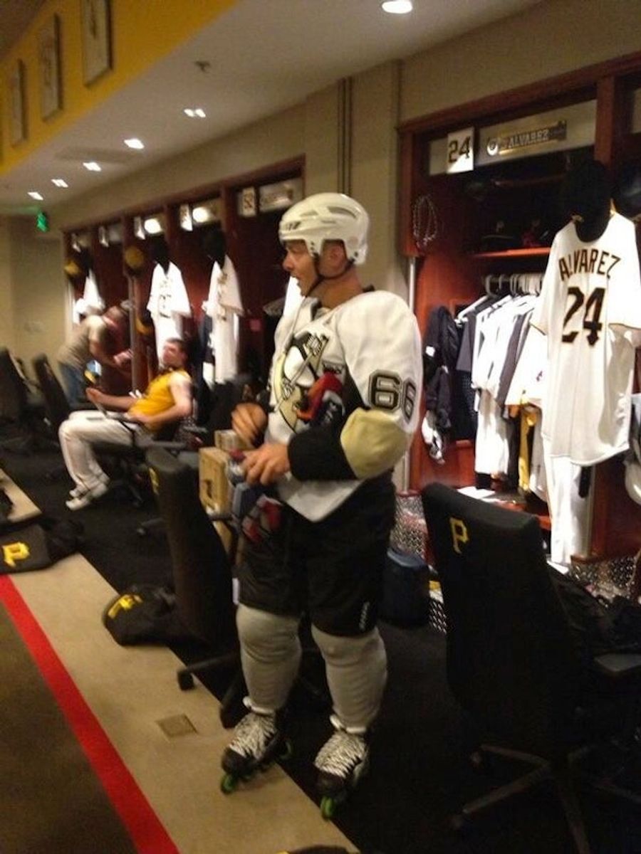 A Pirates Player Came To Work Today Dressed Like Mario Lemieux