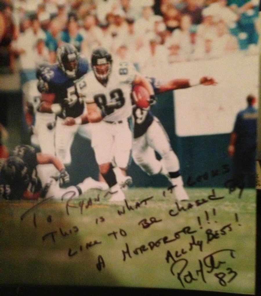 This Is How You Sign A Picture Of Ray Lewis Trying To Tackle You