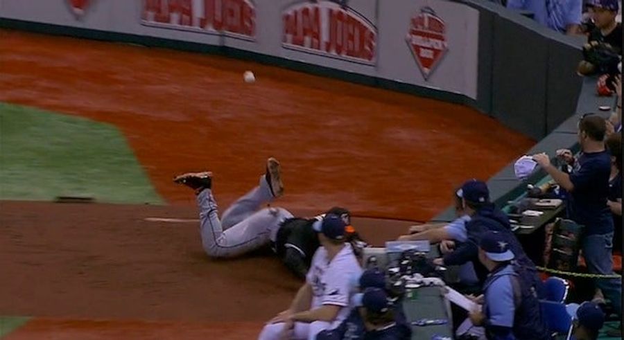 OF Trips On Bullpen Mound, Fails To Make Catch, Plays For Marlins