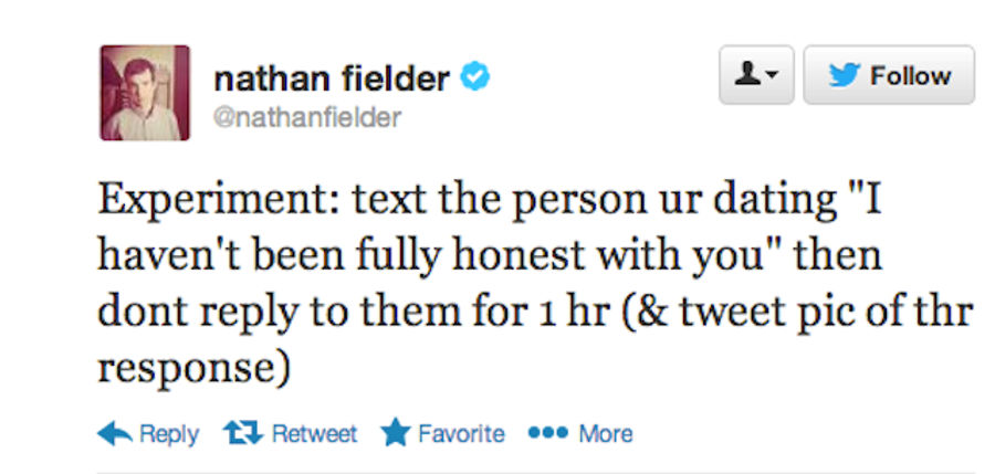 Nathan Fielder&#39;s Newest Text-Message Prank Is A Relationship-Killer