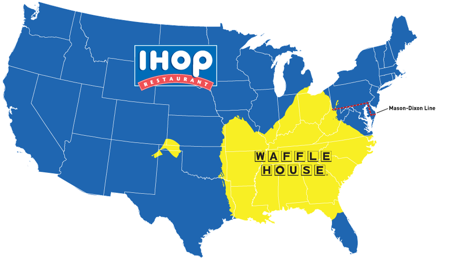 Map: Do You Live In IHOP America Or Waffle House America?