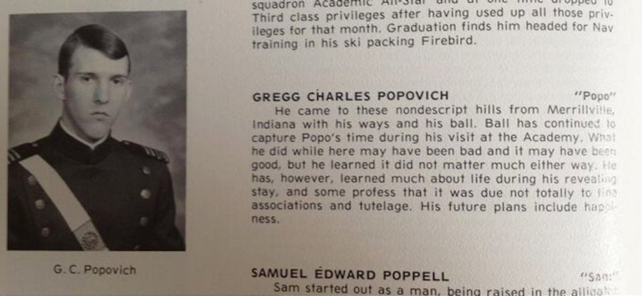 Gregg Popovich's Yearbook Entry: "His Future Plans Include Happiness"