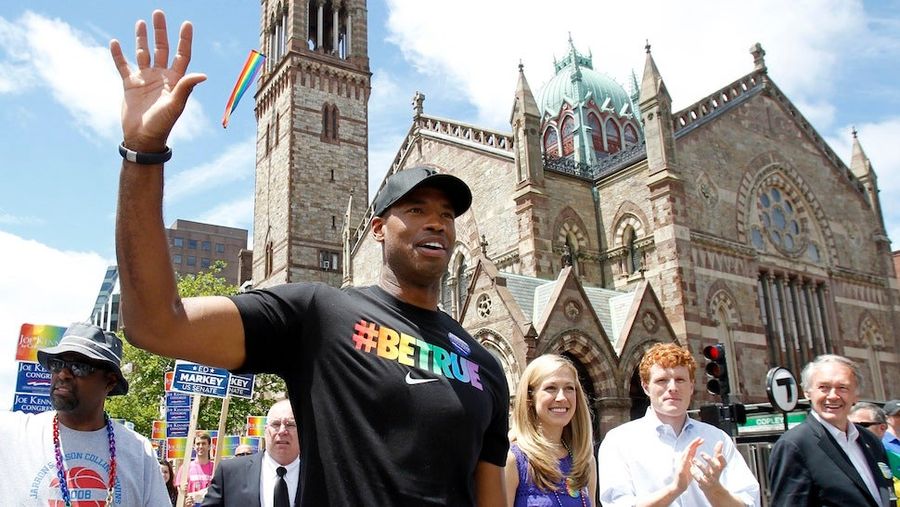 Here's Jason Collins Marching At Boston's Gay Pride Parade