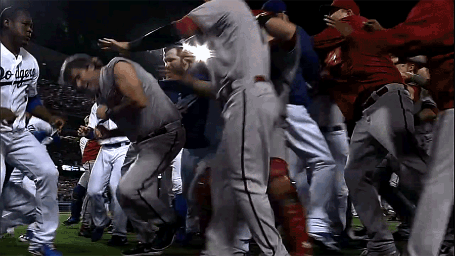 Yasiel Puig Takes Fastball To Face, Stays In Game, Sparks Huge Brawl
